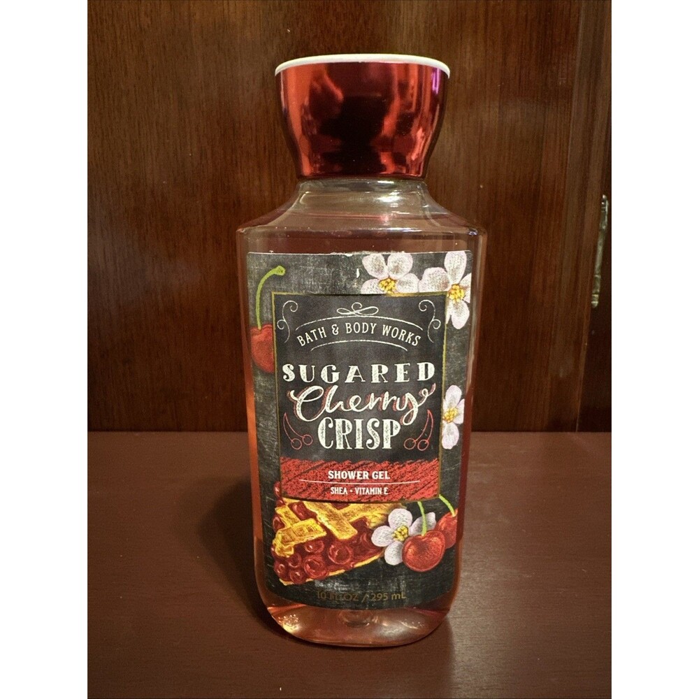 1 NEW BATH & BODY WORKS SUGARED CHERRY CRISP SHOWER GEL BODY WASH 10 OZ LARGE